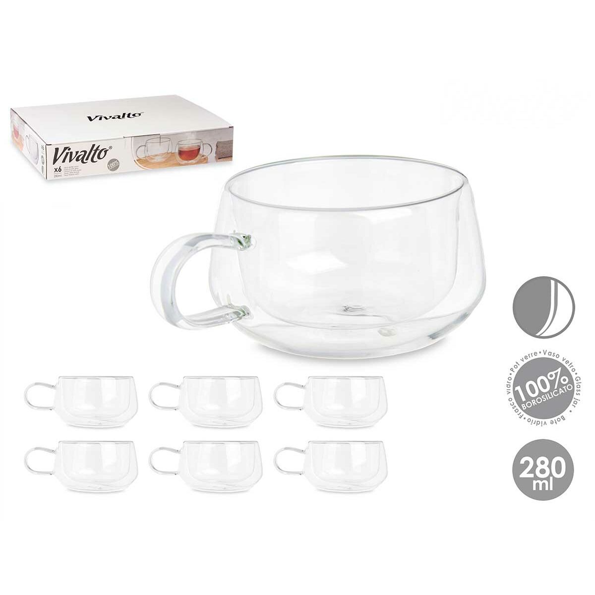 Tazza Vivalto Trasparente 280 ml (6 Unità) - Image 3
