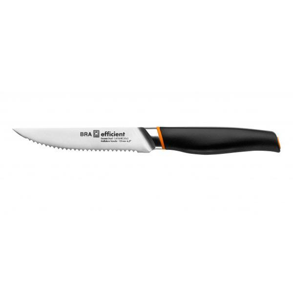 Coltello per Sbucciare BRA A198001 Nero Grigio Metallo Acciaio inossidabile