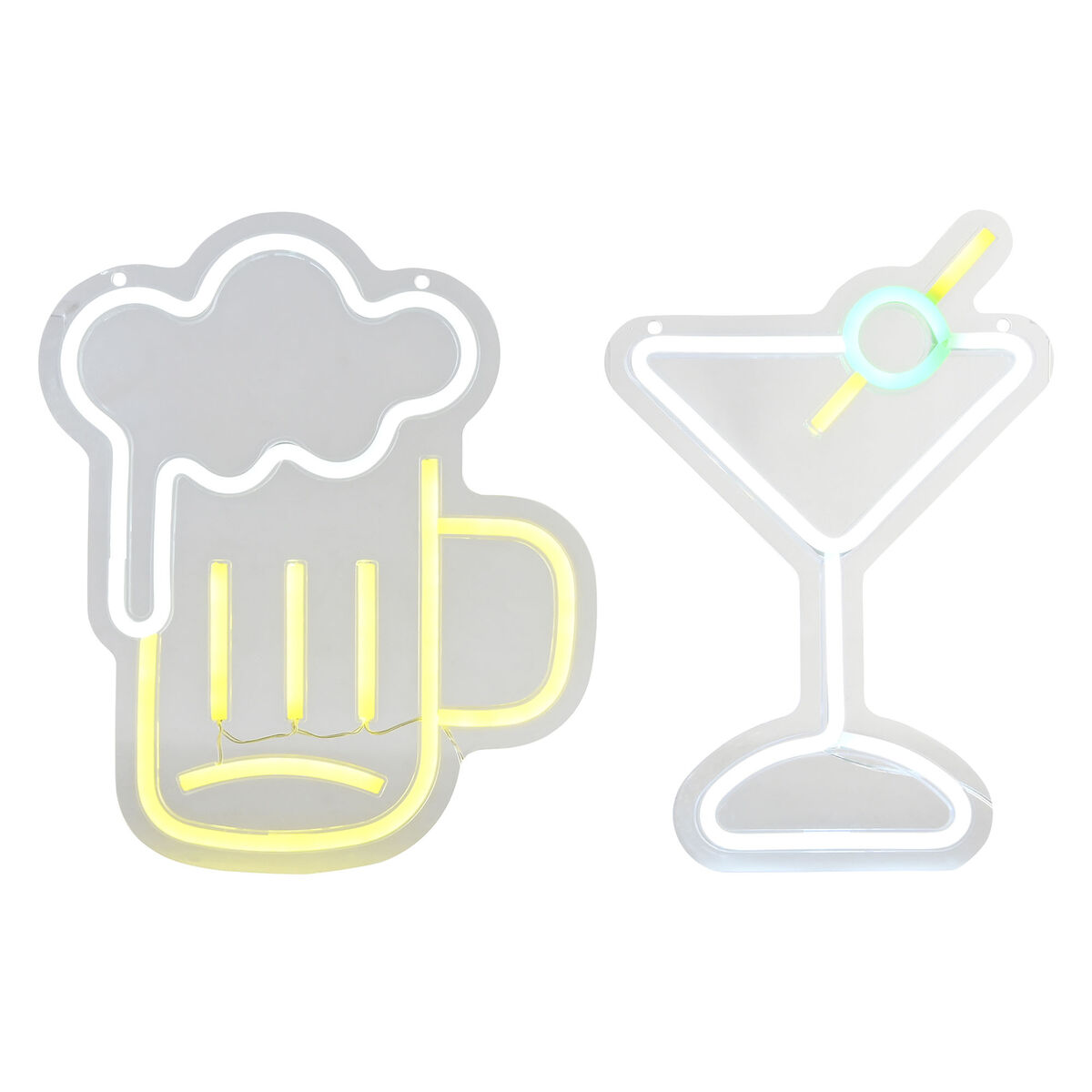 Decorazione luminosa Home ESPRIT Acrilico Città 21 X 1,5 X 30 CM (2 Unità)