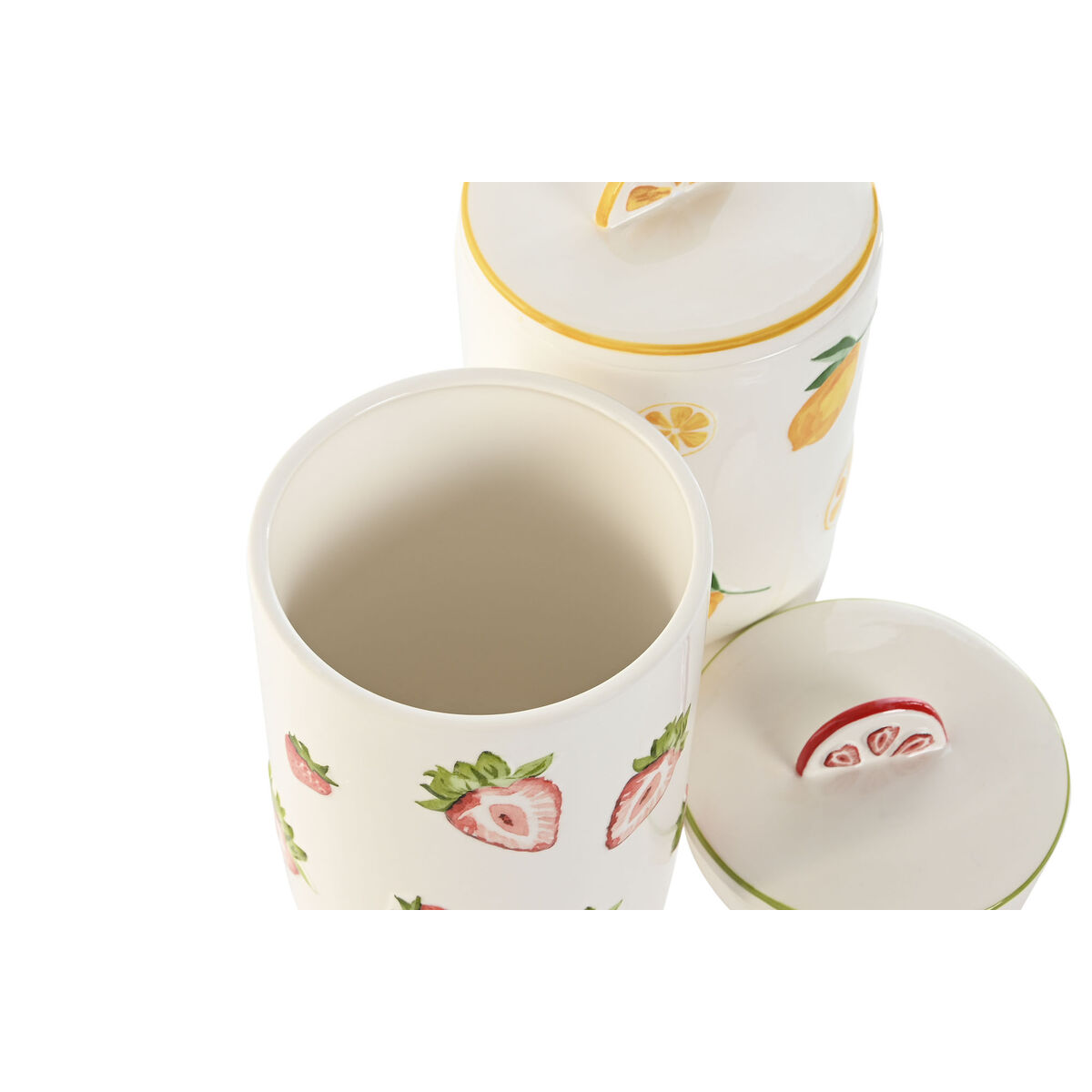 Barattolo Home ESPRIT Giallo Rosso Verde Moderno Frutta (2 Unità) - Image 3