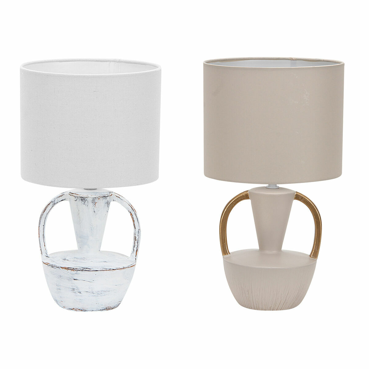 Lampada da tavolo DKD Home Decor Ceramica Poliestere 50 W (20 x 20 x 35 cm) (2 Unità)