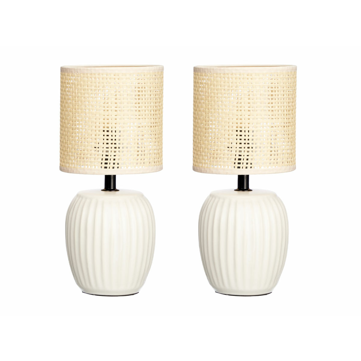 Lampada da tavolo Gift Decor Bianco 60 W 2 Unità