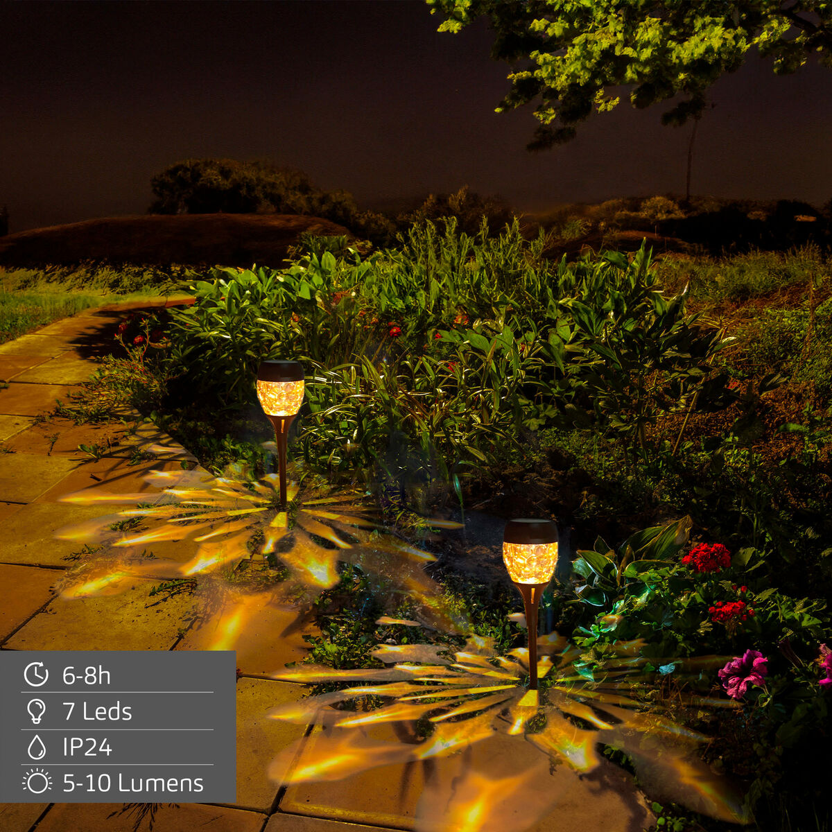 Lampada ad energia solare Aktive 9 x 40 x 9 cm (6 Unità) - Image 4