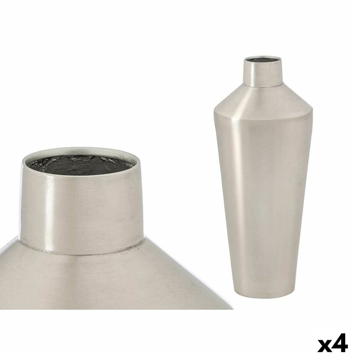 Vaso Gift Decor Argentato Ferro 16 x 40 x 16 cm 40 x 16 x 40 cm (4 Unità)