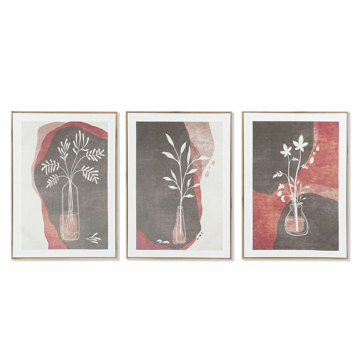 Tela DKD Home Decor Tela Legno MDF 50 x 3 x 70 cm (3 Pezzi)