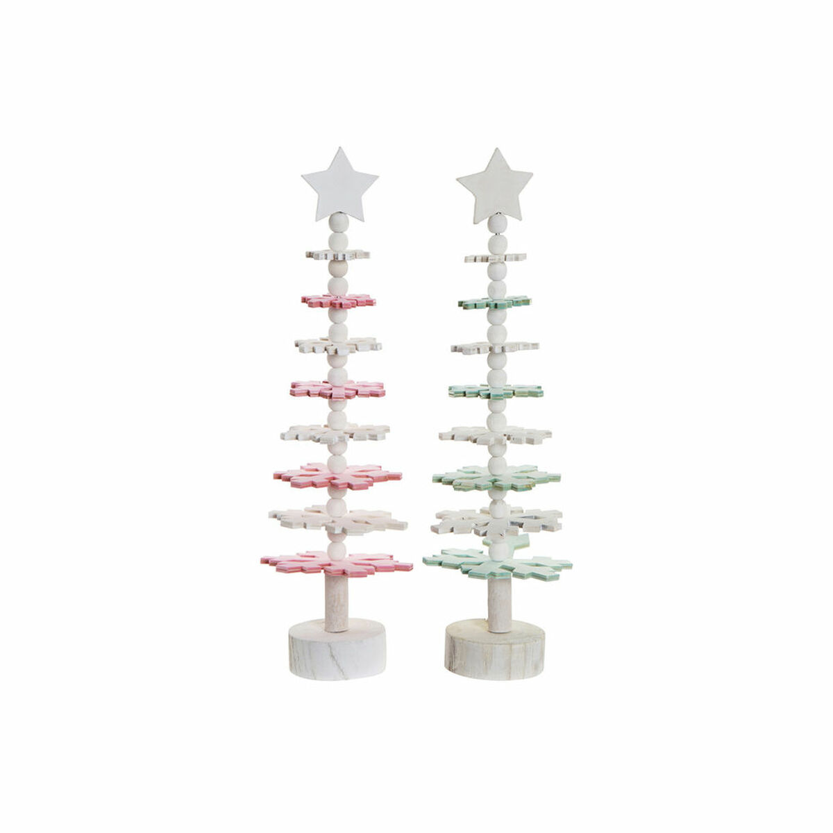 Albero di Natale DKD Home Decor Legno MDF (2 pcs) (11 x 11 x 41 cm)