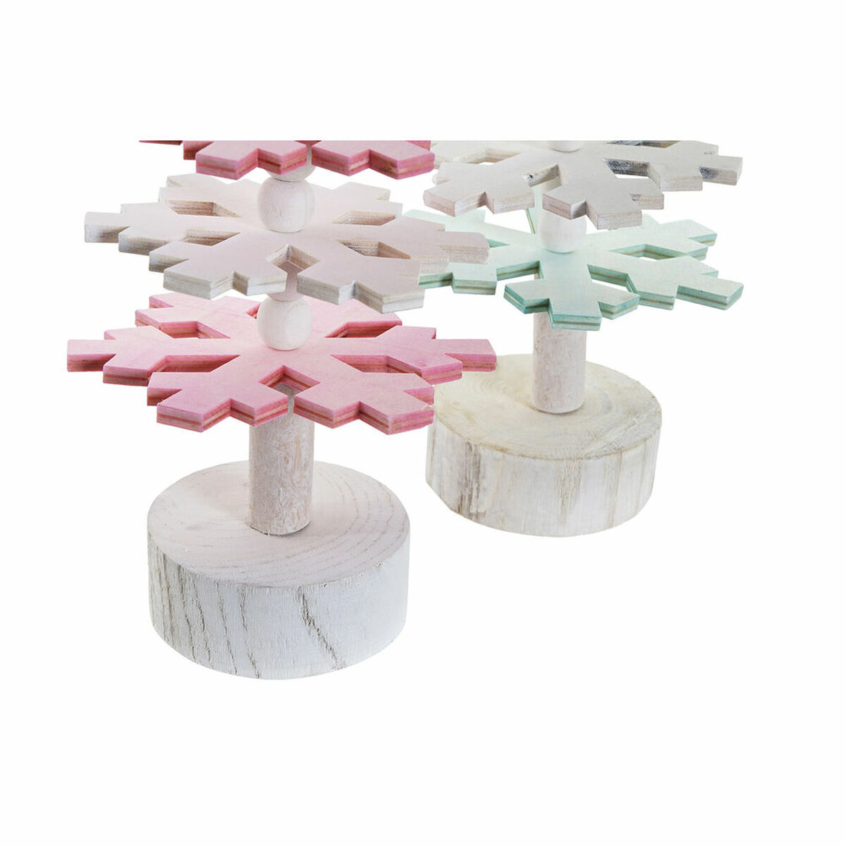 Albero di Natale DKD Home Decor Legno MDF (2 pcs) (11 x 11 x 41 cm) - Image 3