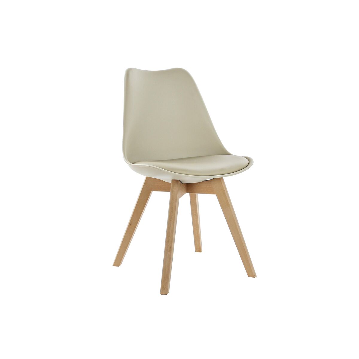Sedia DKD Home Decor Beige Naturale Schiuma polipropilene legno di faggio Poliuretano 48 x 54 x 82 cm 48 x 55 x 83 cm