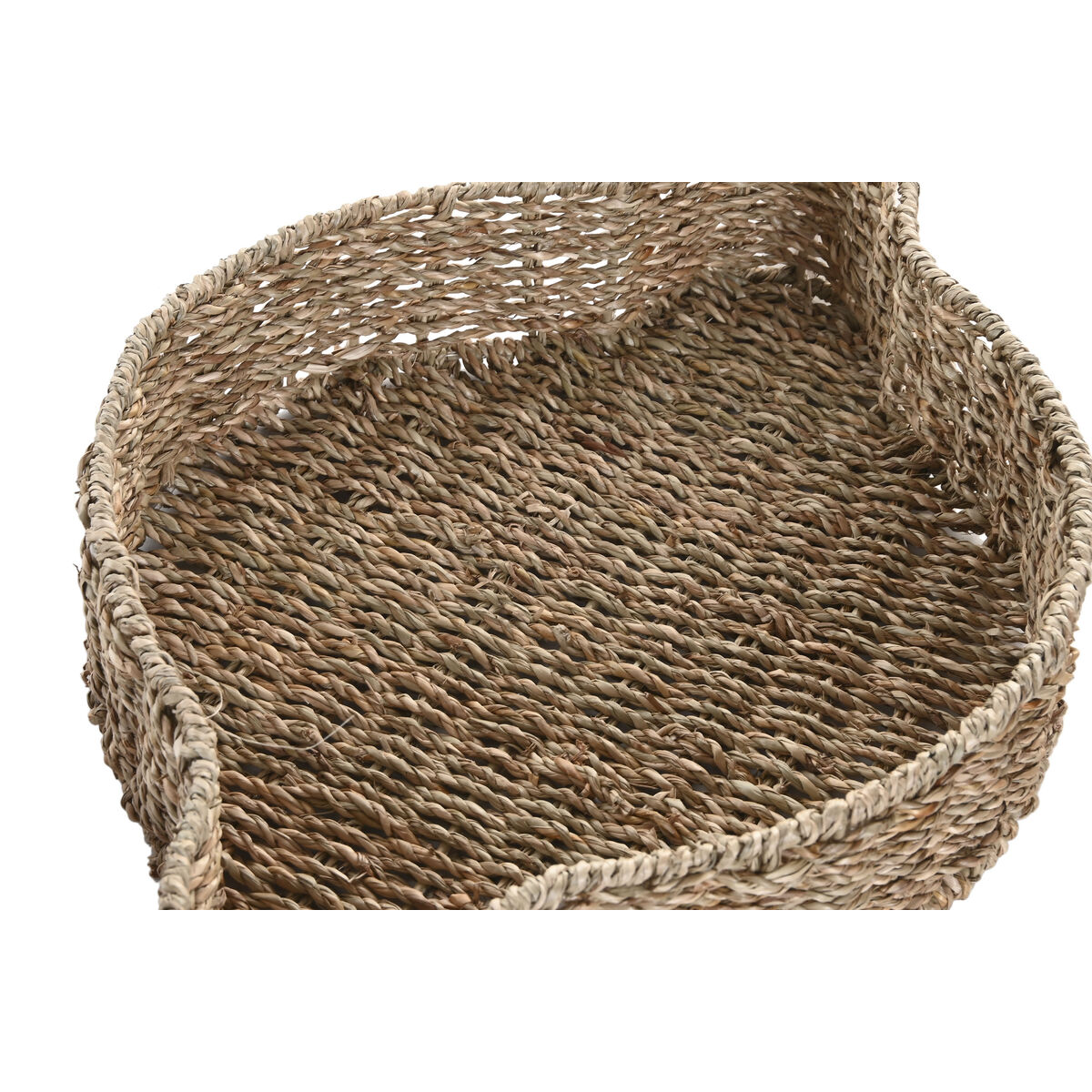 Centrotavola Home ESPRIT Verde Naturale Metallo Fibra naturale 33 X 32 X 8 CM (2 Unità) - Image 3