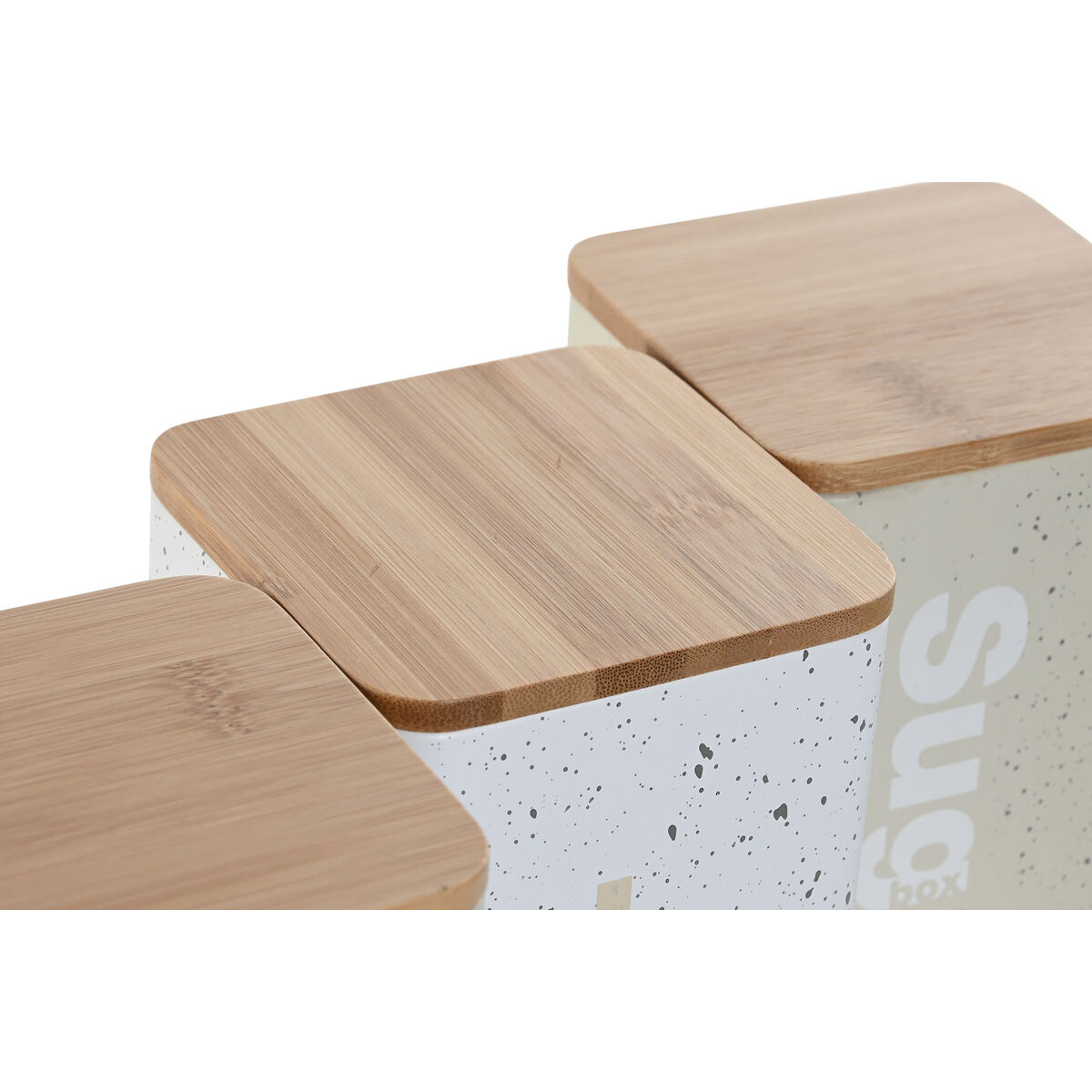 Barattolo Home ESPRIT Beige Grigio (2 Unità) (6 Unità) - Image 4