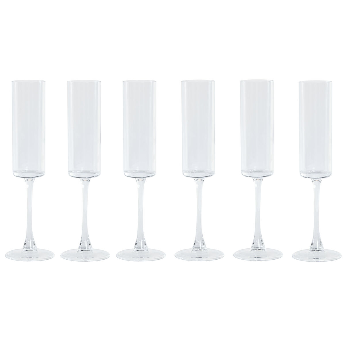 Calice da champagne Home ESPRIT Trasparente Cristallo 160 ml (6 Unità)