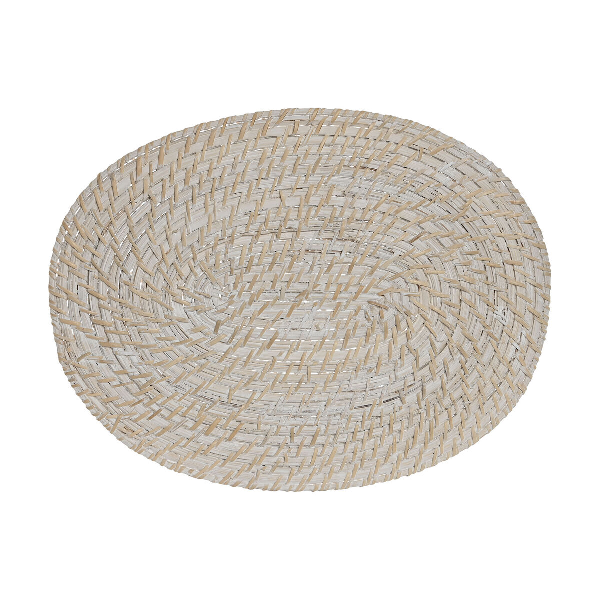 Tovaglietta Singola Home ESPRIT Bianco Naturale Bambù Rattan 40 x 30 x 1 cm