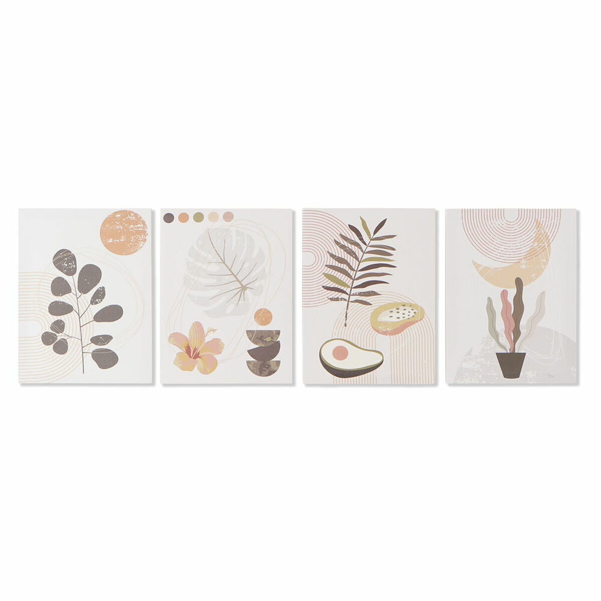 Tela DKD Home Decor Tela Legno MDF 30 x 1,8 x 40 cm (4 Pezzi)