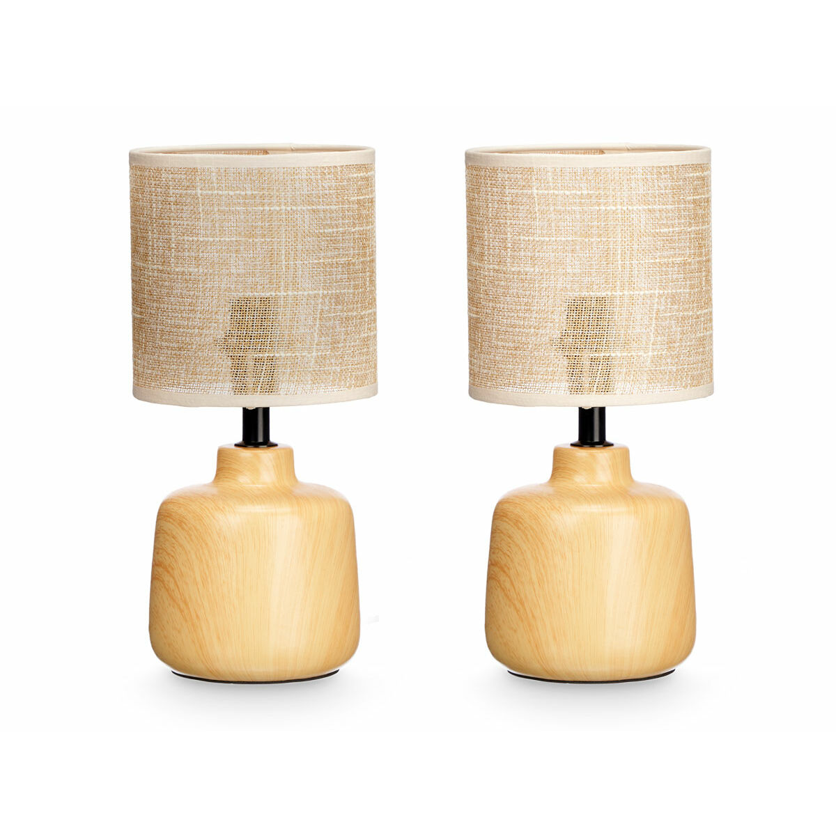 Lampada da tavolo Gift Decor Marrone 60 W 2 Unità