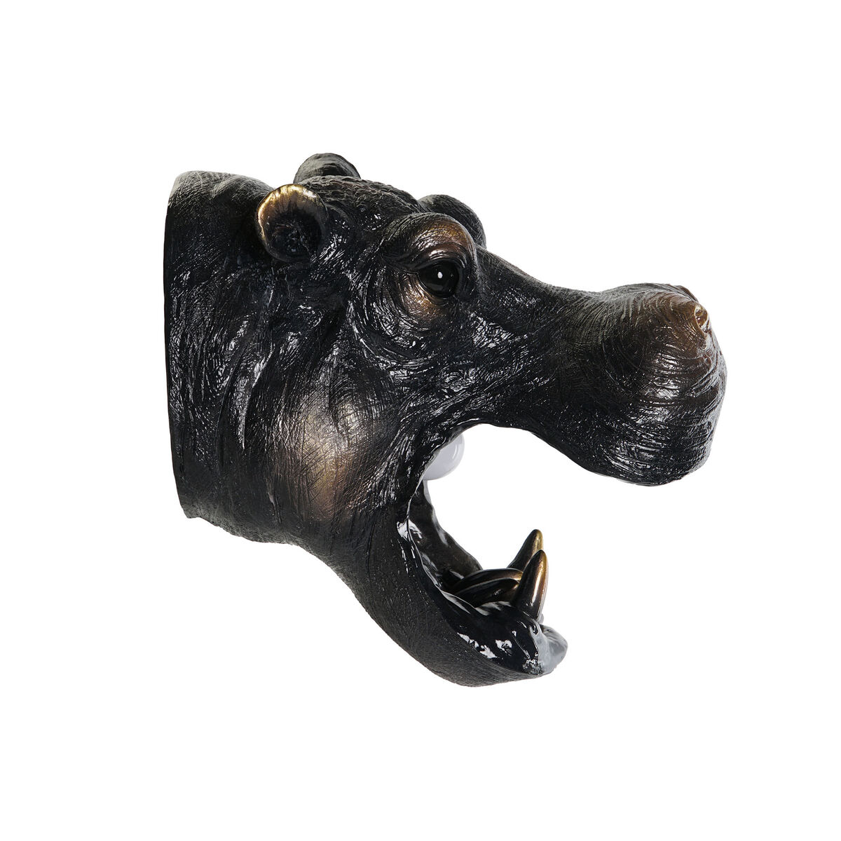 Applique da Parete DKD Home Decor Rame Dorato 50 W Coloniale Ippopotamo 220 V 35 x 23 x 34 cm (2 Unità) - Image 3