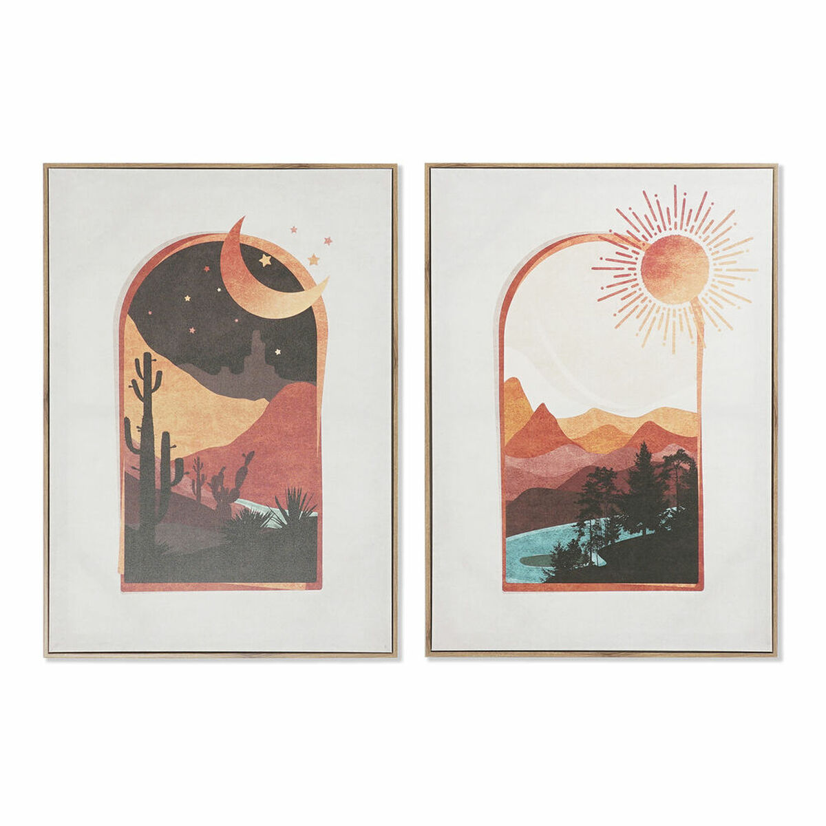 Tela DKD Home Decor Tela Legno MDF 50 x 3 x 70 cm