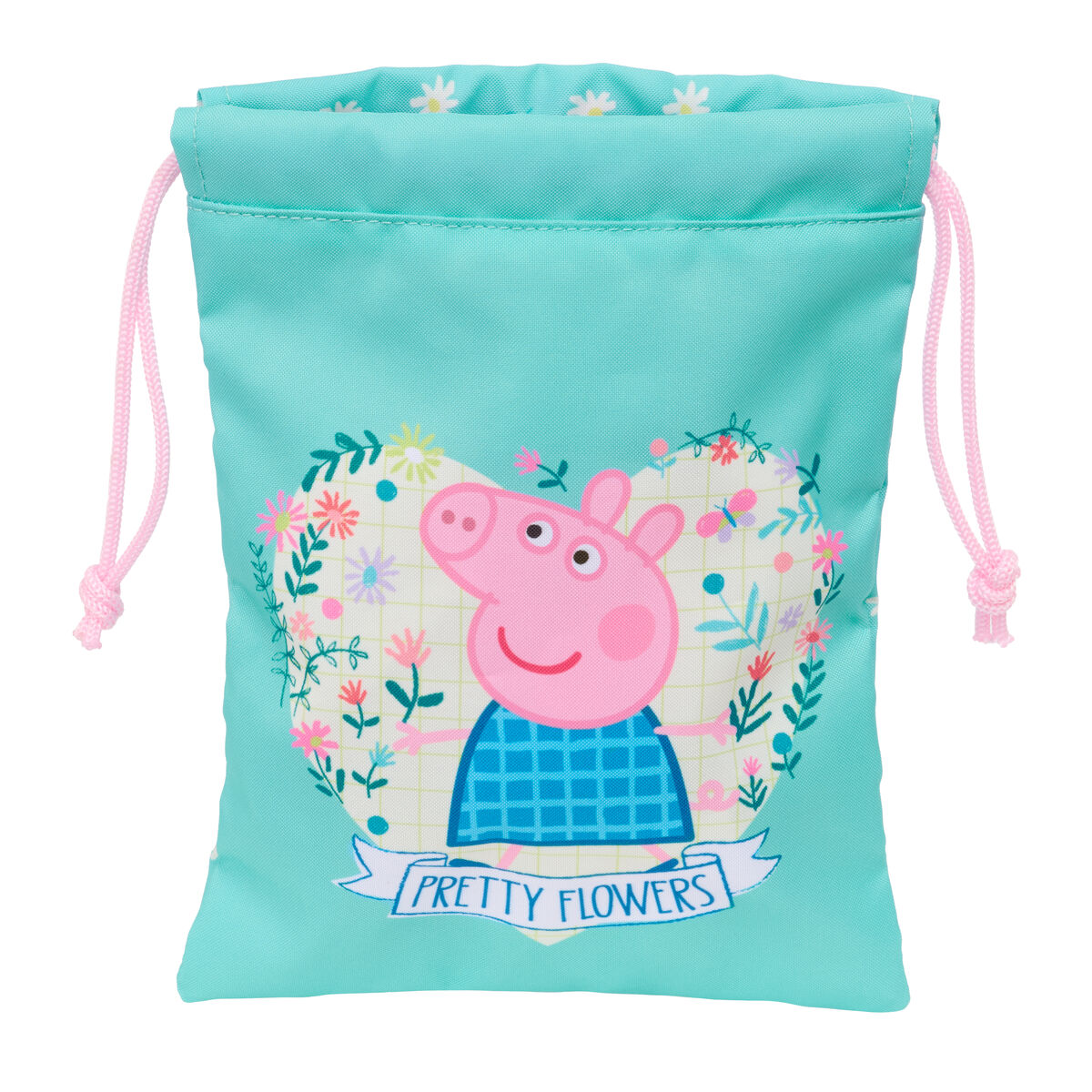 Portamerenda Peppa Pig Pretty flowers Giallo Menta