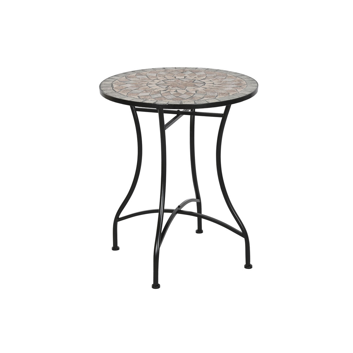 Tavolo aggiuntivo Home ESPRIT Nero Multicolore 60 x 60 x 72 cm
