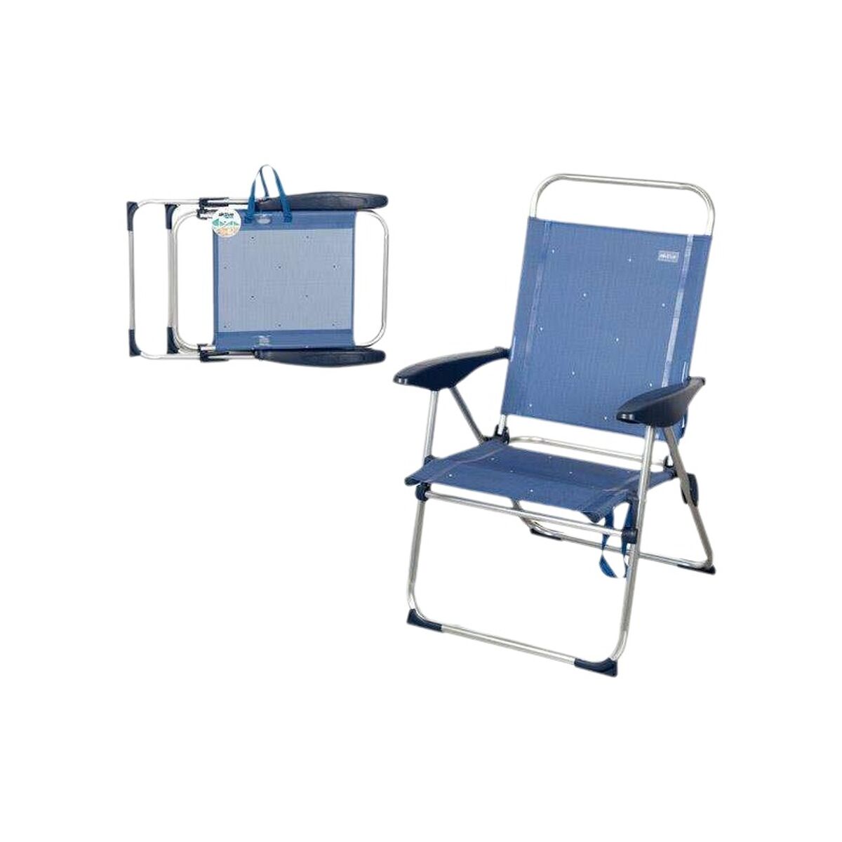 Sedia Pieghevole Aktive Azzurro 65 x 60 x 38 cm