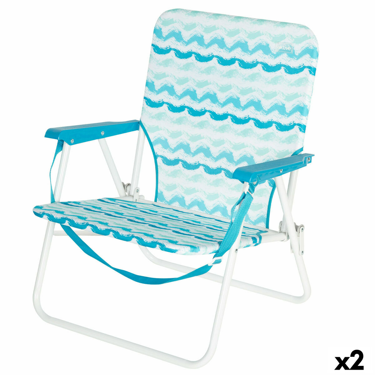 Sedia da Spiaggia Aktive 45 x 70 x 40 cm (2 Unità)