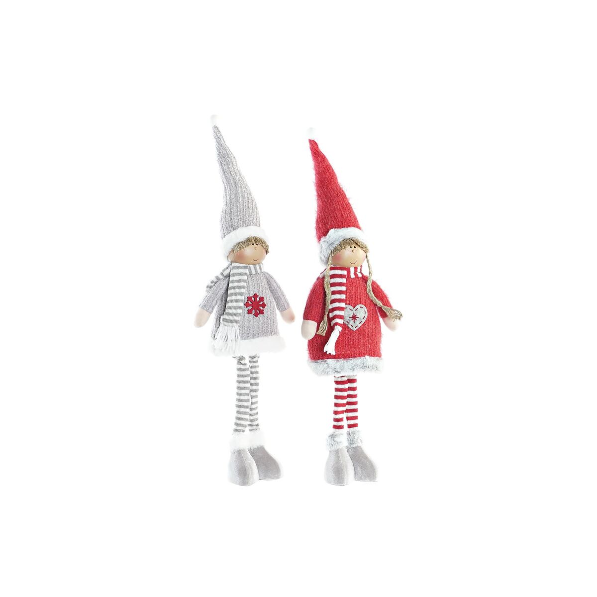 Statua Decorativa DKD Home Decor Natale Bambola Poliestere (17 x 9 x 79 cm) (2 Unità)