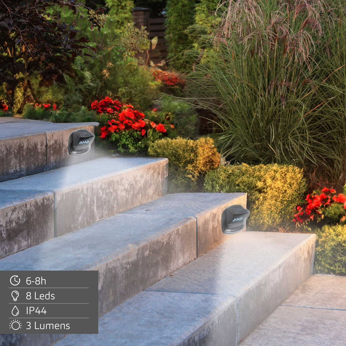 Lampada ad energia solare Aktive 8,5 x 9 x 5,5 cm (6 Unità) - Image 4