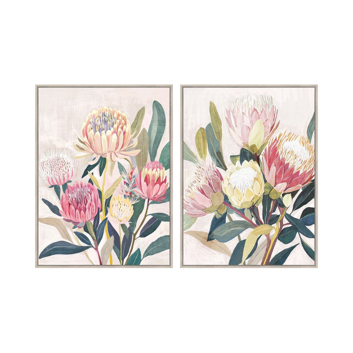 Tela Home ESPRIT Verde Rosa Fiori Shabby Chic 75 x 4 x 100 cm (2 Unità)