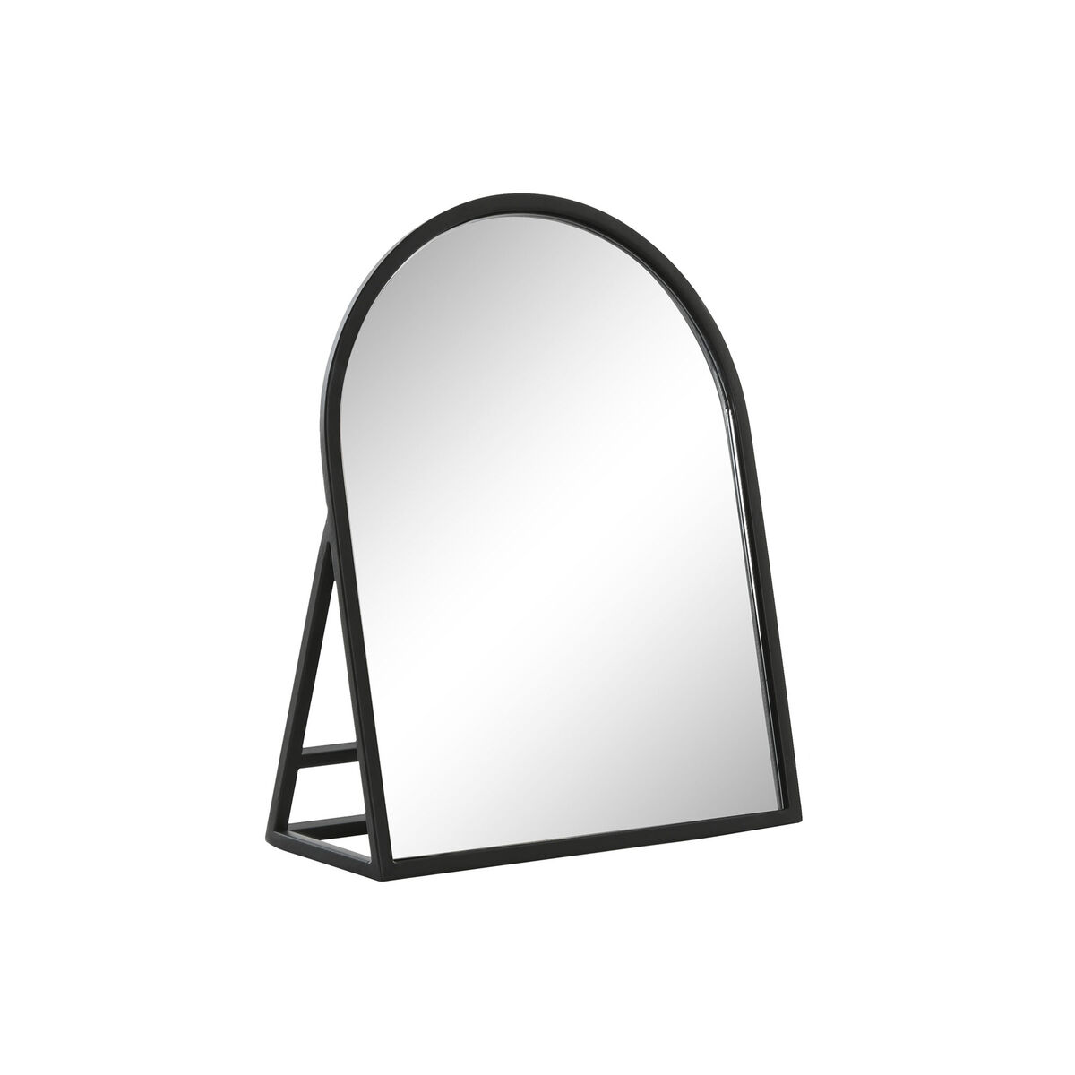 Specchio con Supporto Home ESPRIT Nero Cristallo Ferro 20 x 8,5 x 25 cm