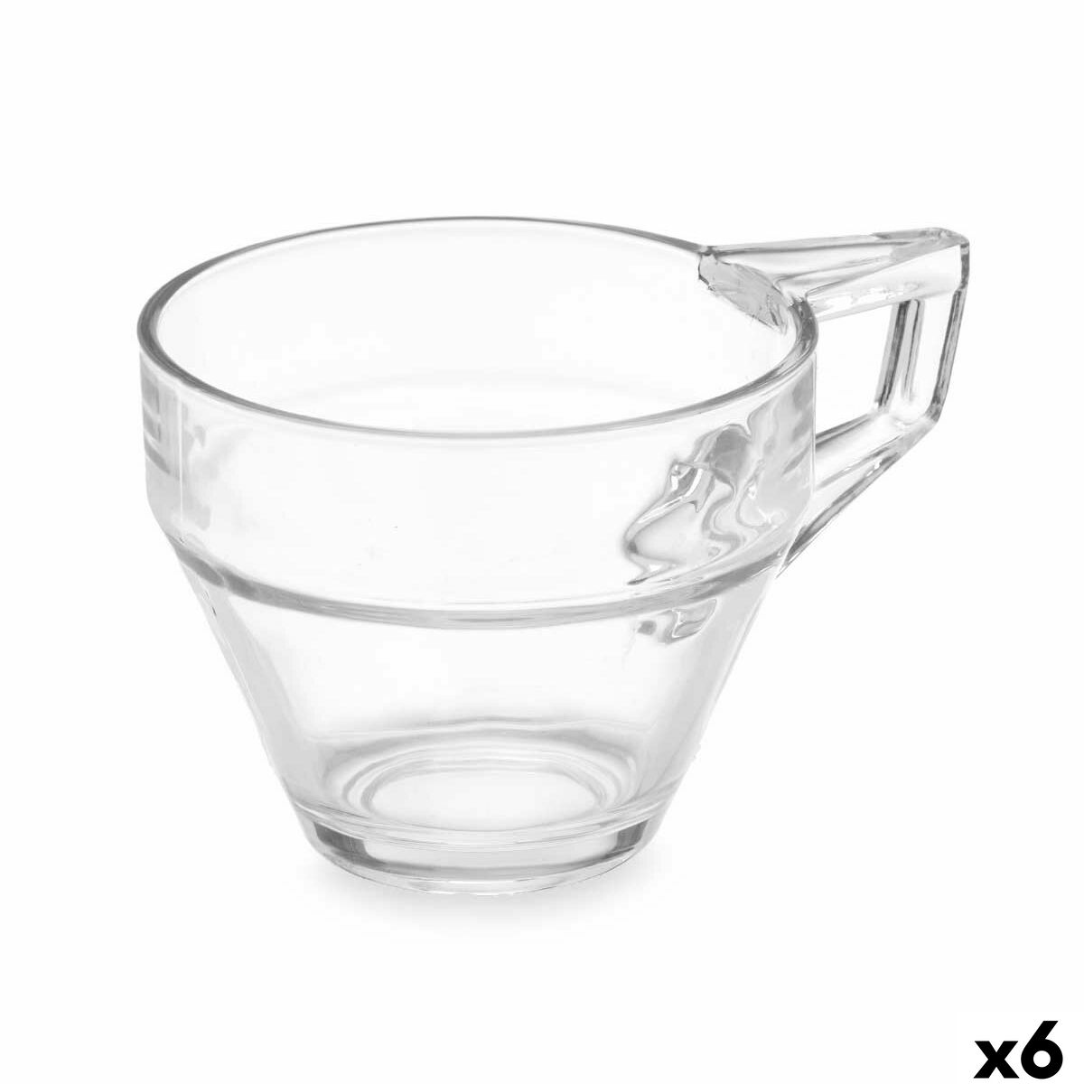 Tazza di caffè e tè Vivalto Trasparente Vetro 199 ml (6 Unità)