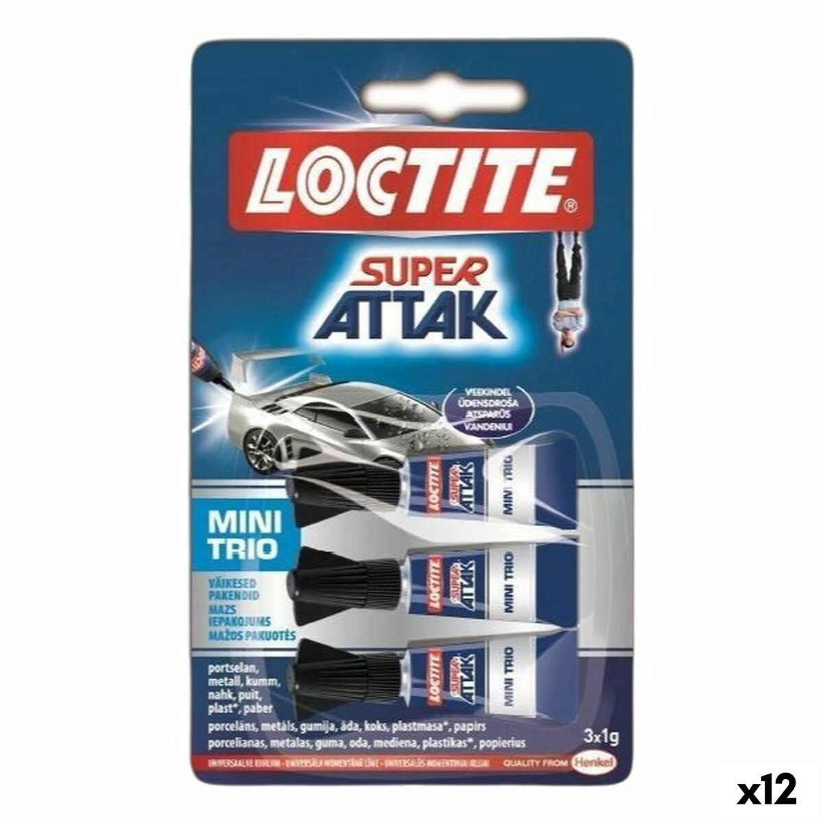 Adesivo Istantaneo Loctite 1 g 3 Pezzi (12 Unità)