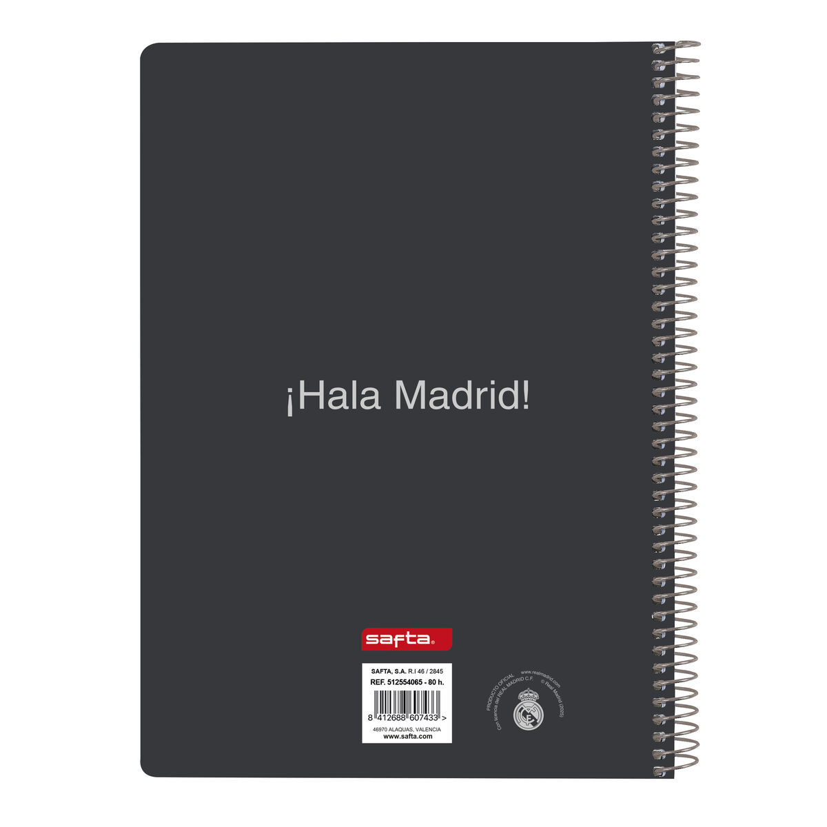 Agenda Real Madrid C.F. Bianco A5 80 Pagine