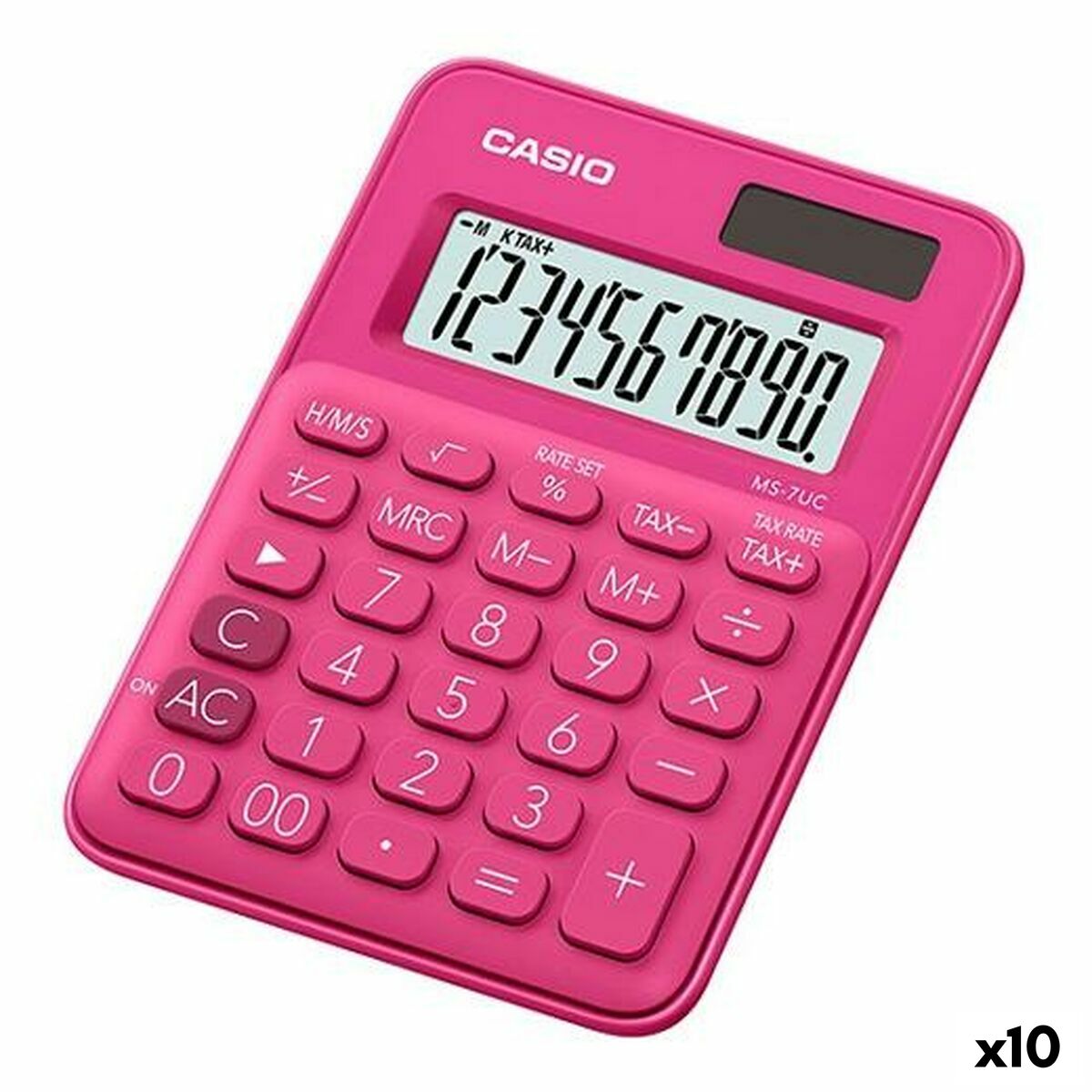 Calcolatrice Casio Rosso (10 Unità)