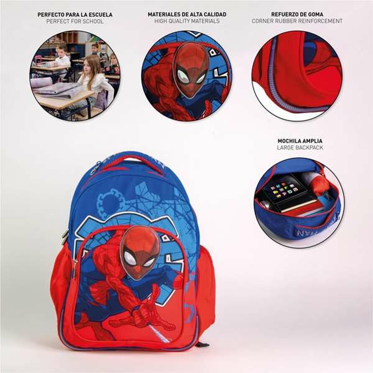 Zaino Scuola Spider-Man Azzurro - Image 3