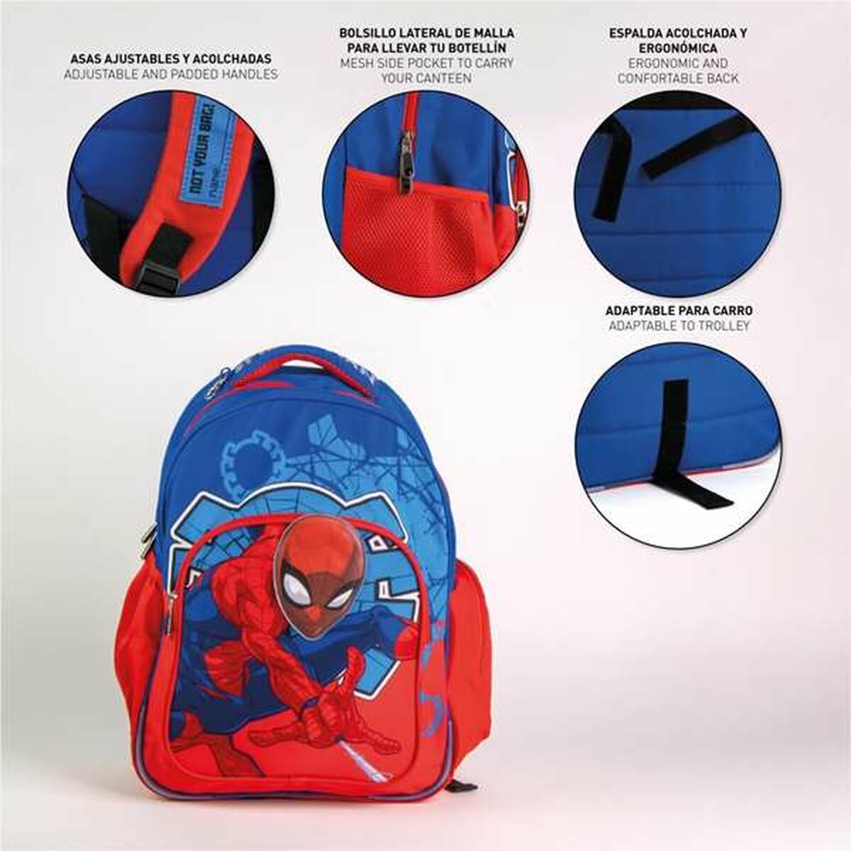 Zaino Scuola Spider-Man Azzurro - Image 4