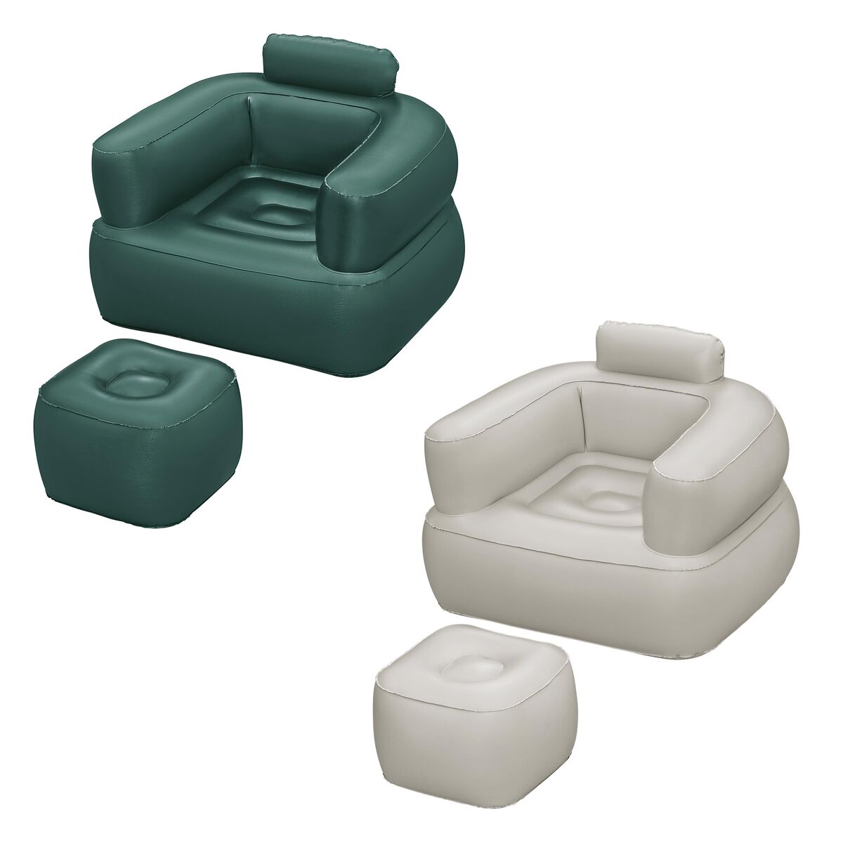 Bestway Sillon Gonfiabile con Reposapiedi Colore Assortito 107x99x80/48x48x36 cm