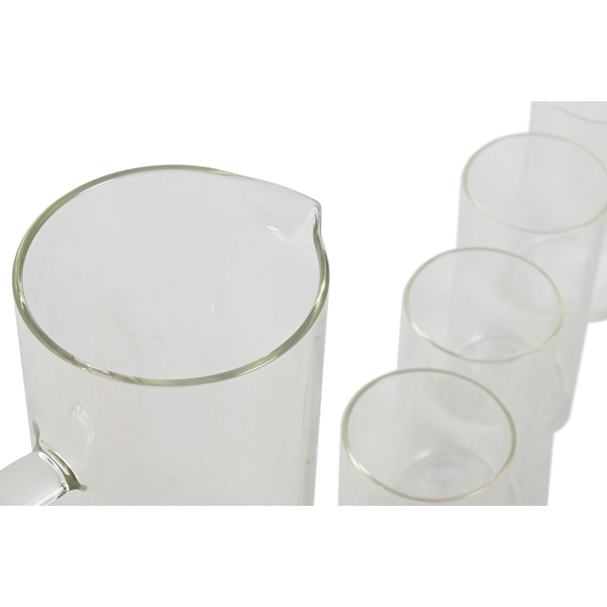 Set di Bicchieri Home ESPRIT Trasparente Bambù Vetro Borosilicato 210 ml - Image 3