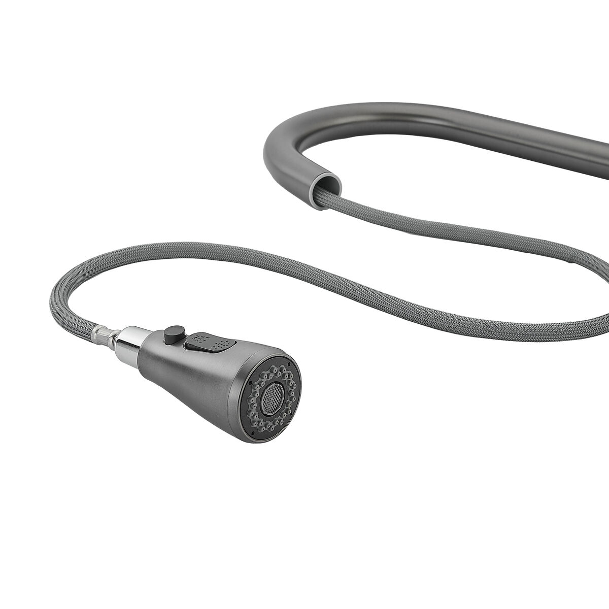 Rubinetto Monocomando Fontastock Grigio Acciaio inossidabile Ceramica Forma a C - Image 4