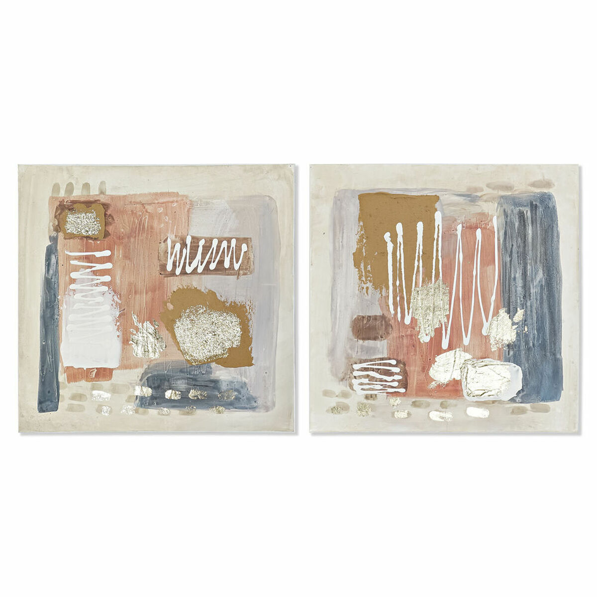 Tela DKD Home Decor Pino Tela 60 x 2,8 x 60 cm