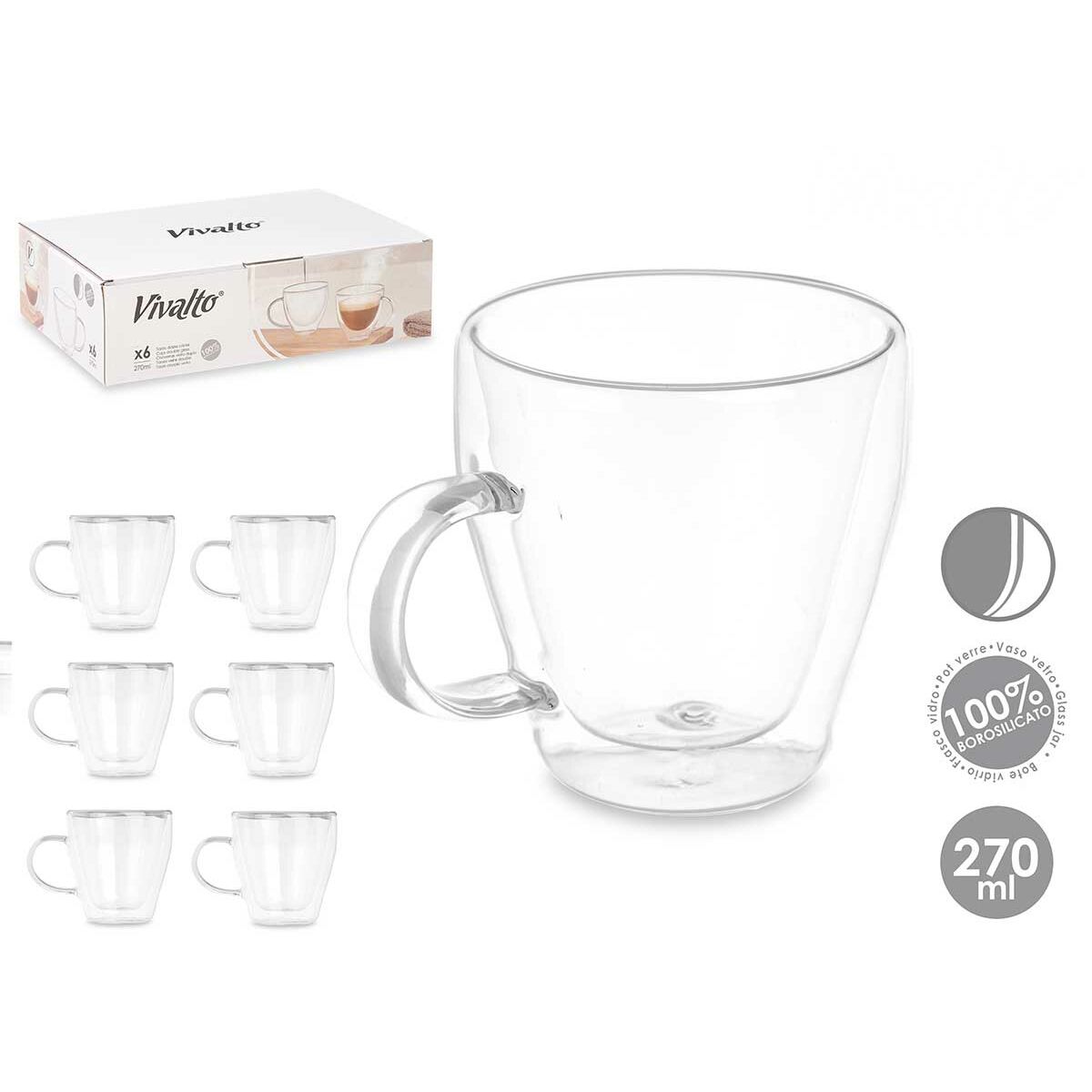 Tazza Vivalto Trasparente 270 ml (6 Unità) - Image 3