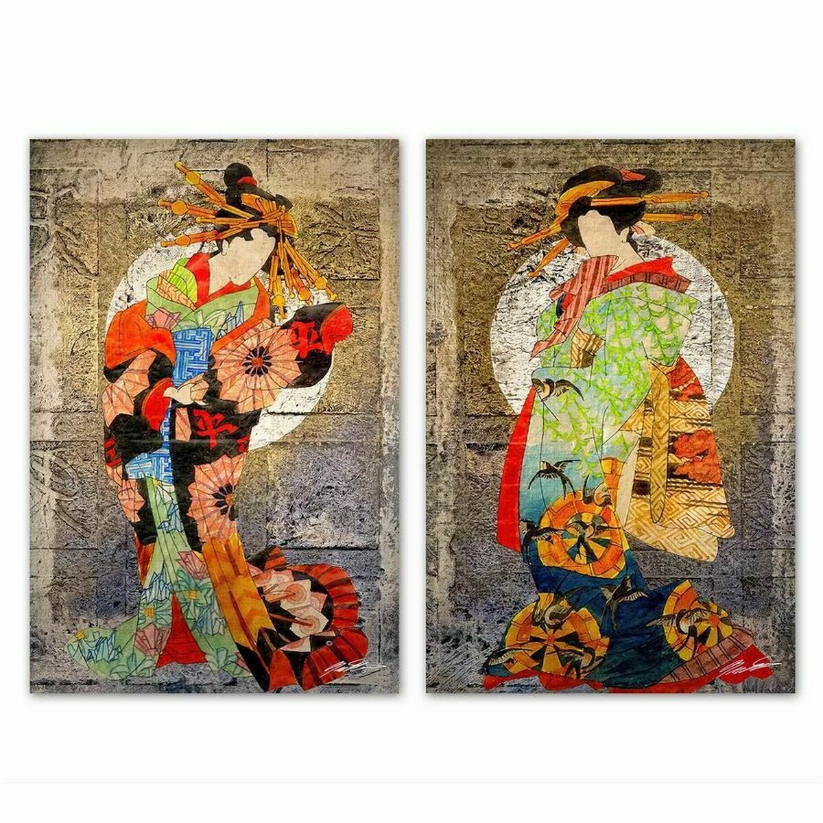 Tela DKD Home Decor Pino Tela 40 x 1,8 x 60 cm