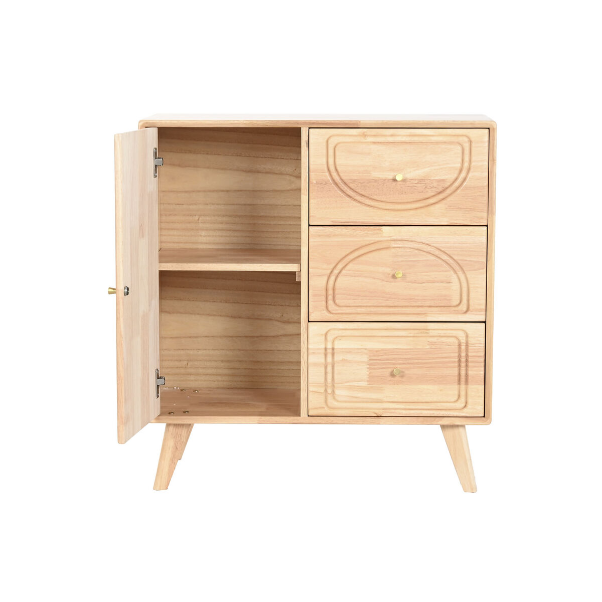Credenza Home ESPRIT Naturale Metallo Rattan Legno d'albero della gomma 73,5 x 35 x 78 cm - Image 3