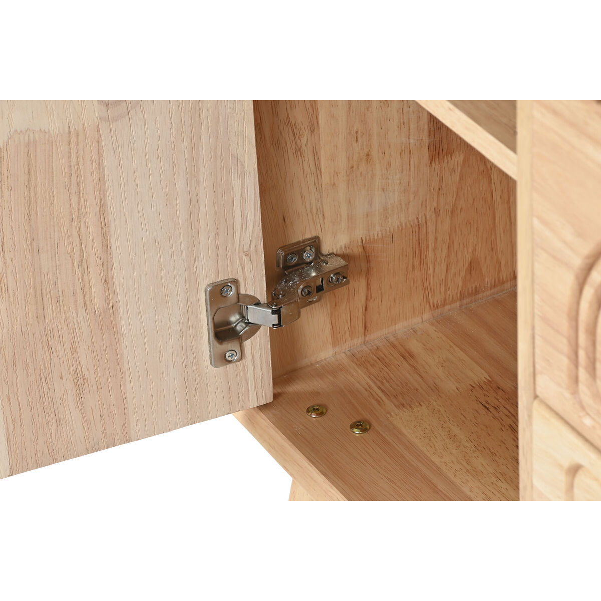 Credenza Home ESPRIT Naturale Metallo Rattan Legno d'albero della gomma 73,5 x 35 x 78 cm - Image 4