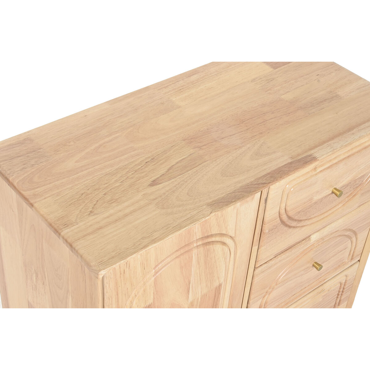 Credenza Home ESPRIT Naturale Metallo Rattan Legno d'albero della gomma 73,5 x 35 x 78 cm - Image 5