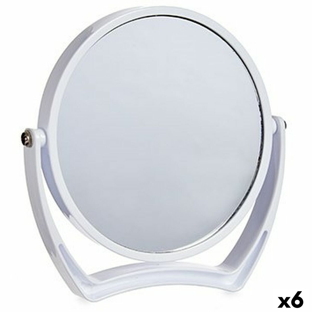 Specchio Ingranditore Berilo Bianco Cristallo Plastica 19 x 18,7 x 2 cm (6 Unità)