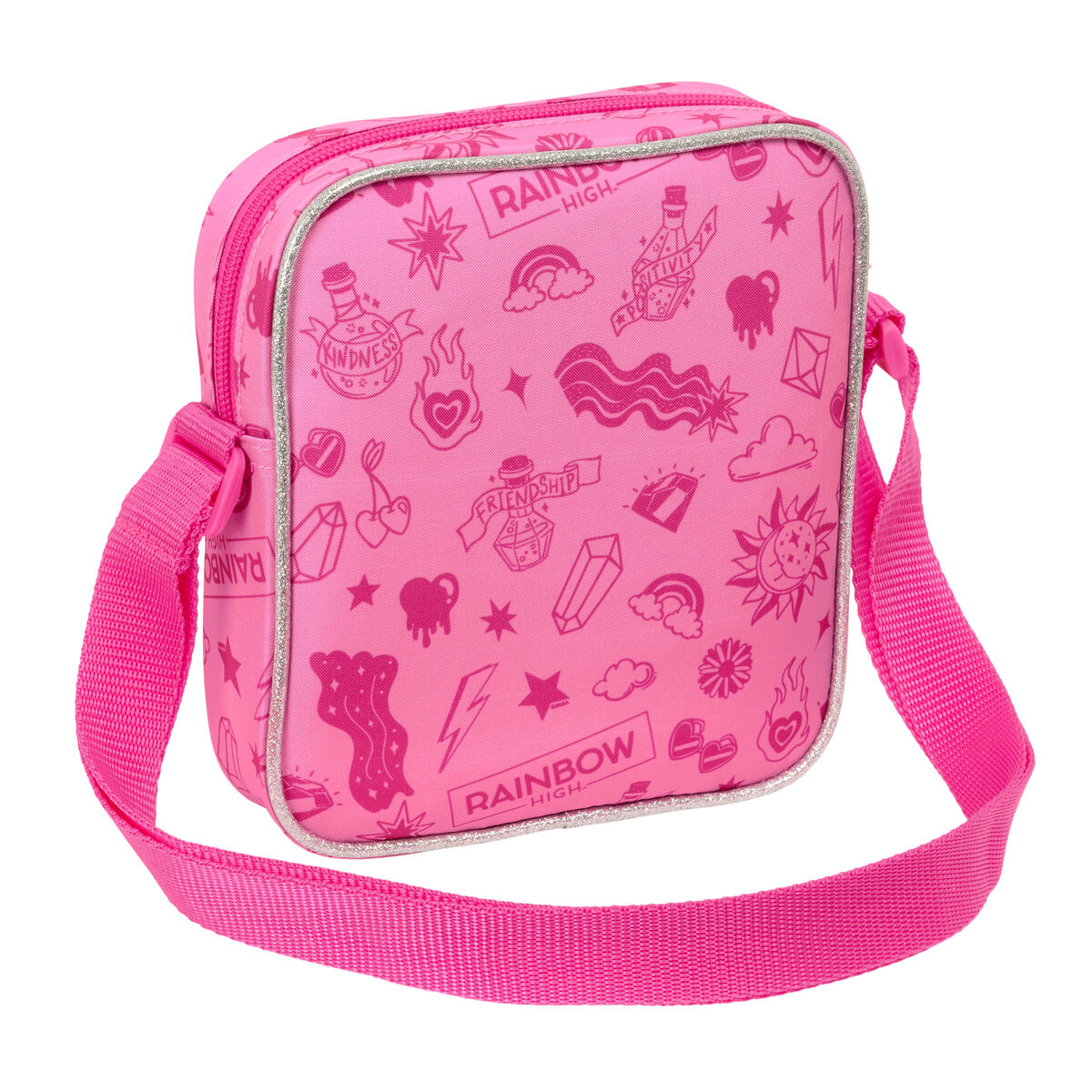 Borsa a Tracolla Rainbow High Shine Multicolore 16 x 18 x 4 cm - Image 3