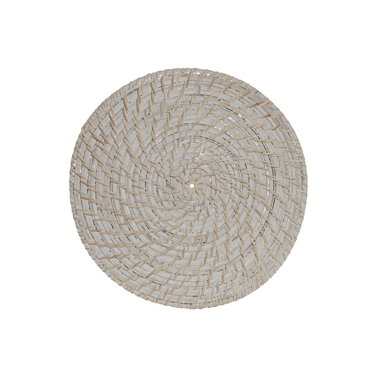 Sottopentola Home ESPRIT Bianco Naturale Bambù Rattan 34 x 34 x 1,5 cm