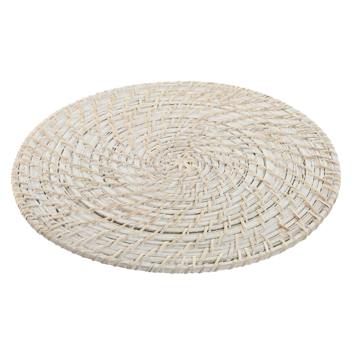 Sottopentola Home ESPRIT Bianco Naturale Bambù Rattan 34 x 34 x 1,5 cm - Image 3