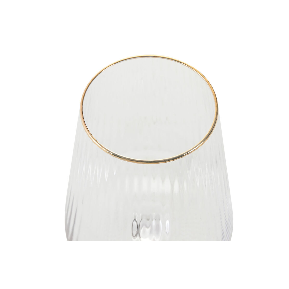 Set di Bicchieri Home ESPRIT Trasparente Dorato Cristallo 400 ml (6 Unità) - Image 4