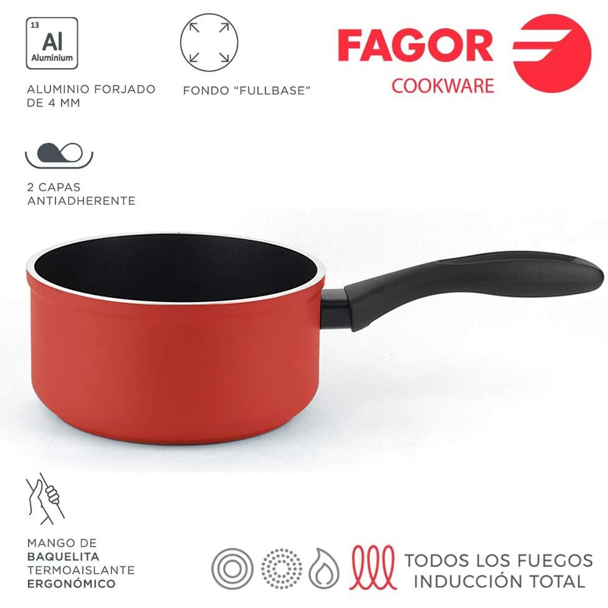 Paiolo Fagor Alluminio Forgiato Grigio Ø 16 cm - Image 4