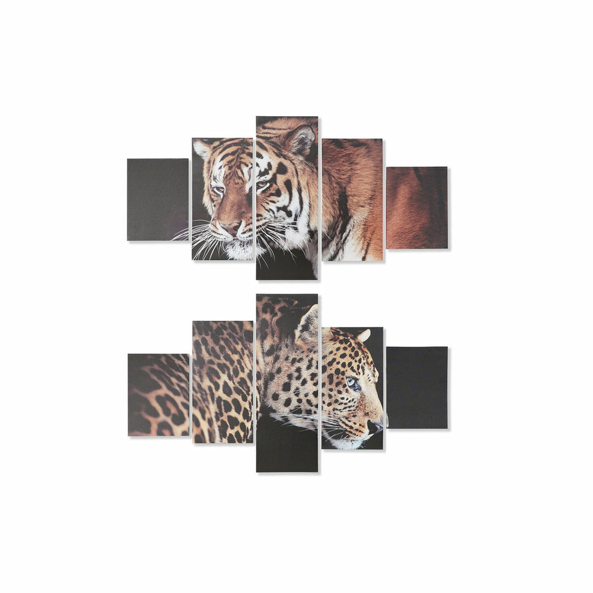Tela DKD Home Decor Pino Tela 150 x 2 x 80 cm Tigre
